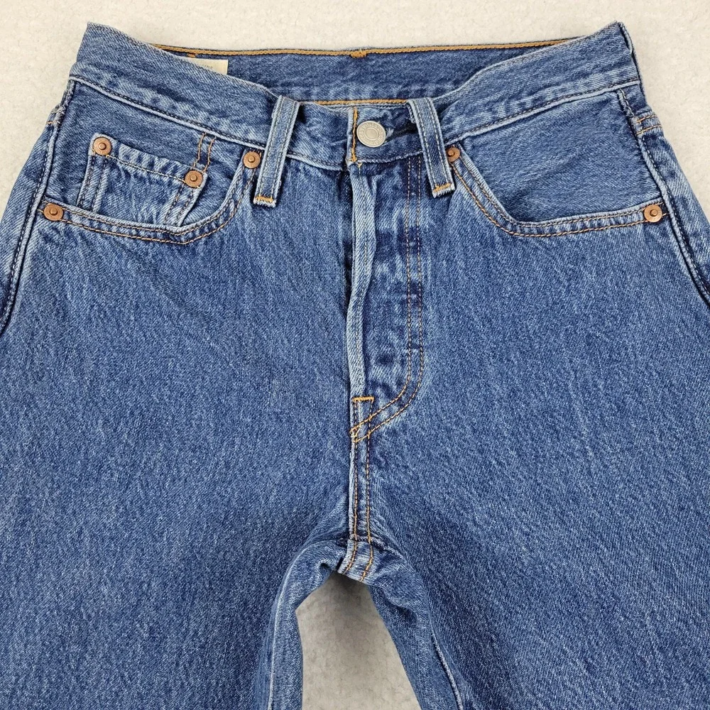 Levis BIG E 501XX S Jeans Mens 24 x 30 Skinny Leg Blue‎ Cotton Denim Pants